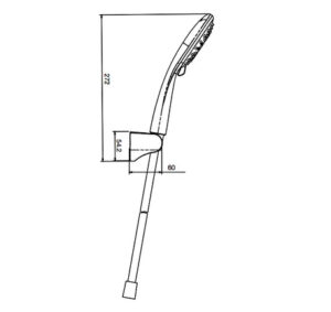 Bộ sen tay Hafele - Airsense 5 chức năng - 485 60 626 dimd1 457x431 crop center