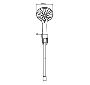 Bộ sen tay Hafele - Airsense 5 chức năng - 485 60 626 dimd 457x431 crop center