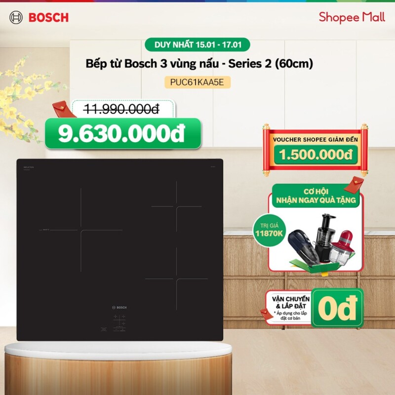 BẾP TỪ BOSCH PUC61KAA5E SERIE 2