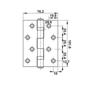 Bản lề lá Hafele inox 102 x 76 x 3 mm 2 vòng bi - 489 05 021 022 dimd1 457x431 crop center