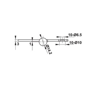 Bản lề lá Hafele inox 127 x 89 x 3 mm 2 vòng bi - 489 05 023 024 dimd2 457x431 crop center