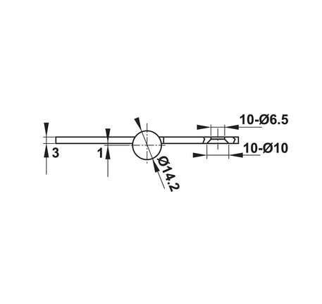 Bản lề lá Hafele inox 127 x 89 x 3 mm, 4 vòng bi - 489 05