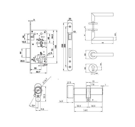 Bộ tay nắm Hafele nắp chụp tròn kiểu G - 489 10