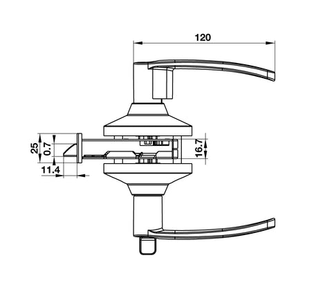 DIY Khóa tay nắm gạt 2 chức năng Hafele - 489 10 820 dimd1 65819456 cccf 49b4 ba40