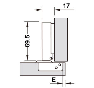 Bản lề Hafele METALLA SM 110 độ, giảm chấn, trọn bộ DIY - 493 03 020 dimd 457x431 crop center