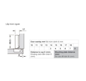 Bản lề Hafele METALLA A 110 độ, giảm chấn, trọn bộ DIY - 493 03 021 dimd 1 457x431 crop center