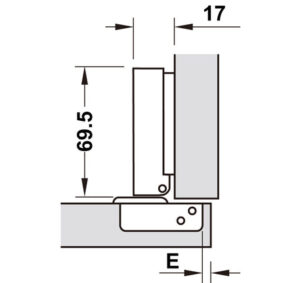 Bản lề Hafele METALLA A 110 độ, giảm chấn, trọn bộ DIY - 493 03 021 dimd 457x431 crop center