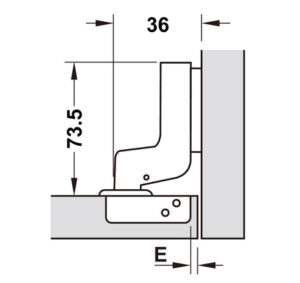 Bản lề Hafele METALLA SM 110 độ, giảm chấn, trọn bộ DIY - 493 03 023 dimd 457x431 crop center