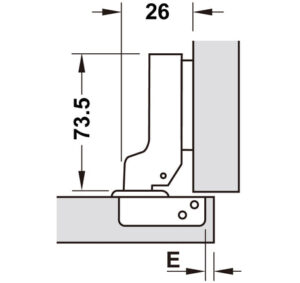 Bản lề Hafele METALLA A 110 độ, giảm chấn, trọn bộ DIY - 493 03 024 dimd 457x431 crop center