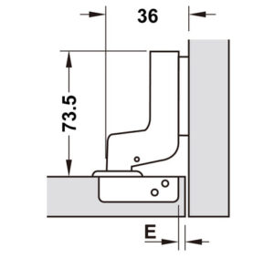 Bản lề Hafele METALLA A 110 độ, giảm chấn, trọn bộ DIY - 493 03 025 dimd 457x431 crop center