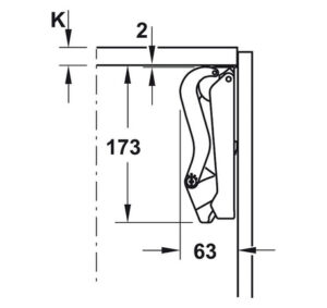 Tay nâng Hafele - Free Space - 493 05 911 912 913 dimd2 457x431 crop center