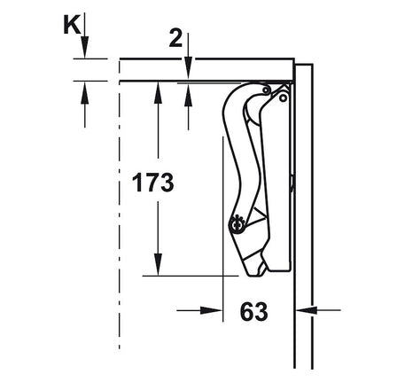 Tay nâng Hafele - Free Space - 493 05