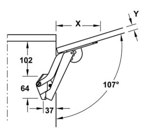 Tay nâng Hafele - Free Space - 493 05 911 912 913 dimd 457x431 crop center