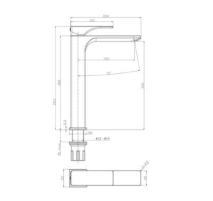 Vòi lavabo Hafele Regal 250 - 495 61 121 dimd 457x431 crop center