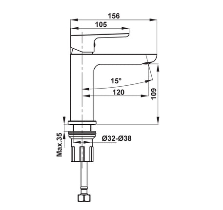 Vòi trộn Hafele UNI 100 - 495 61