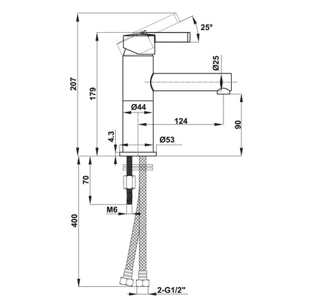 Vòi lavabo Hafele ROOTS 70 - 495 61