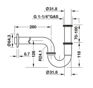 Ống xả thải Hafele S-TRAP - 495 61 241 1 457x431 crop center