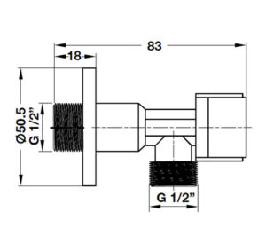 Van góc mạ Hafele CHROME 1/2"X1/2" - 495 61 250 1 457x431 crop center