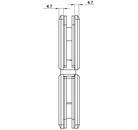 Bản lề kính - kính 180° Hafele - 499 05