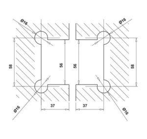 Bản lề kính - kính 180° Hafele - 499 05 853 854 855 dimd2 457x431 crop center