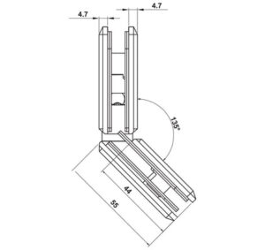 Bản lề kính - kính 135° Hafele - 499 05 856 857 859 dimd1 457x431 crop center