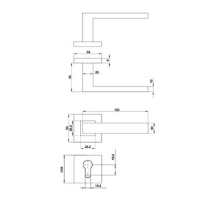Tay nắm gạt nắp chụp vuông Hafele kiểu chữ nhật - 499 62 216 1 457x431 crop center