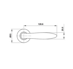 Tay nắm gạt có nắp che Hafele - 499 62 546 dimd2 457x431 crop center