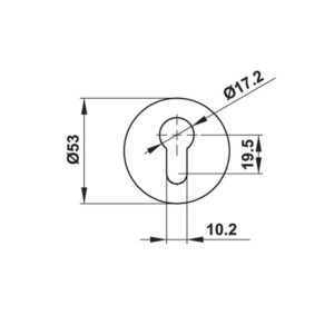 Tay nắm gạt có nắp che Hafele - 499 62 546 dimd3 457x431 crop center