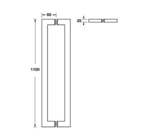 Tay nắm kéo vuông Hafele - 499 68 039 1 457x431 crop center