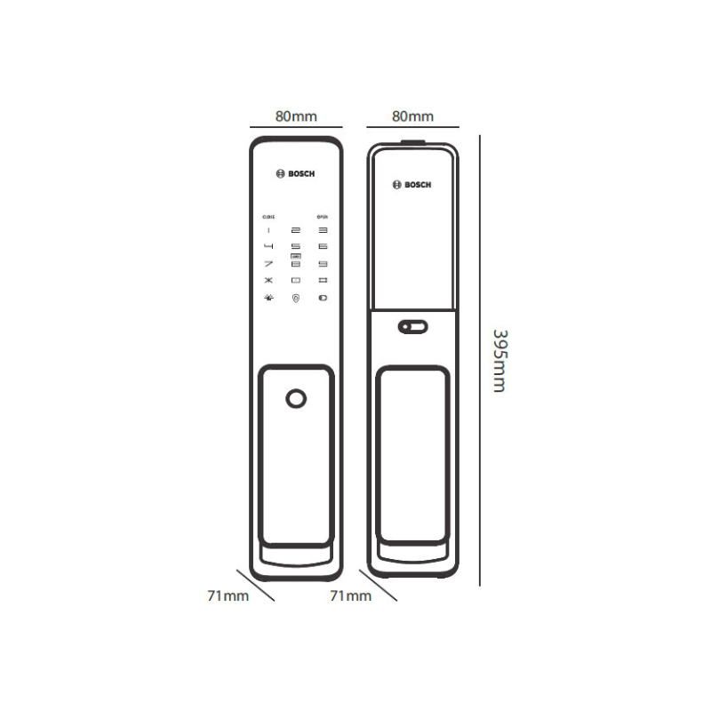 Khóa cửa điện tử Bosch FU780K màu đồng - 4aa