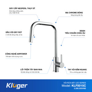 VÒI RỬA CHÉN KLUGER KLF0015C