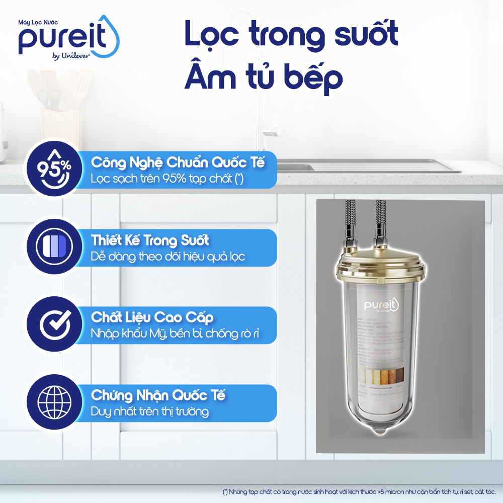 LỌC THÔ TRONG SUỐT ÂM TỦ BẾP PUREIT - 5 3