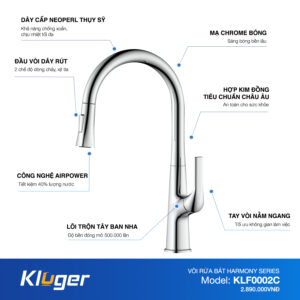 VÒI RỬA CHÉN KLUGER KLF0002C