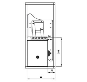 Rổ chén đĩa Hafele với thiết kế lưới dẹt LENTO - 504 76 020 dimd 457x431 crop center