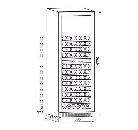 TỦ RƯỢU ÂM TỦ HAFELE HW-C415FB (533.17.021) - 533 17