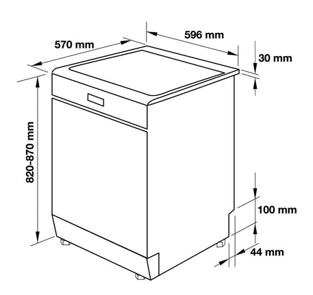 MÁY RỬA CHÉN ĐỘC LẬP HAFELE HDW-F60C (533.23.200)