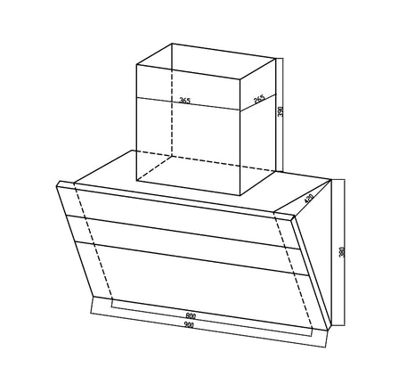 MÁY HÚT MÙI GẮN TƯỜNG HAFELE HC-H901WB (533.83.655) - 533 83