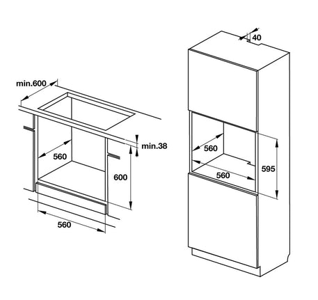 LÒ NƯỚNG HO-K60B HAFELE 534.05.581 - 534 05