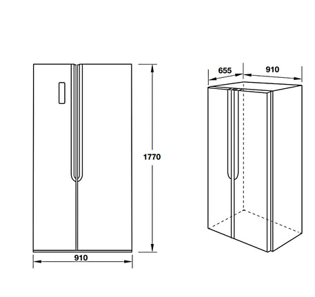 Tủ Lạnh SBS Hafele HF-SB5321FB - 534 14