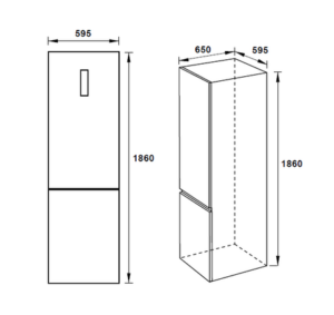 Tủ lạnh đơn ngăn đá dưới Hafele H-BF234 - 534 14 230 2 457x431 crop center