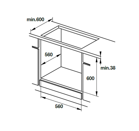 Lò nướng âm tủ Hafele HO-KT60A9, 65 lít - 535 02