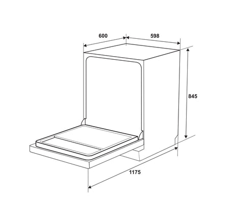 MÁY RỬA CHÉN ĐỘC LẬP HAFELE HDW-F605B (535.29.660) - 535 29