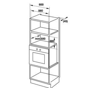 Lò vi sóng kết hợp nướng âm tủ Hafele HM-B38A, 25 lít - 535 34 0002 457x431 crop center