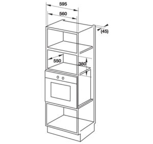 Lò vi sóng kết hợp nướng âm tủ Hafele HM-B38C - 538 01 111 dimd 457x431 crop center