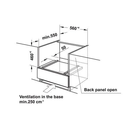 Lò nướng kết hợp vi sóng âm tủ Hafele 50 lít HCO-8T50A, Series 800 - 538 01