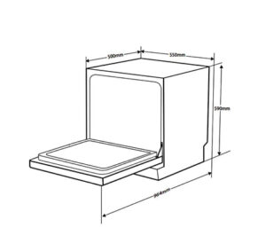 MÁY RỬA CHÉN ĐỂ BÀN HAFELE HDW-T5551B (538.21.340) - 538 21 340 350 dimd 457x431 crop center