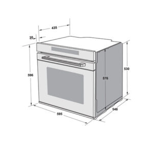 Lò nướng kết hợp hấp âm tủ Hafele 72 lít HSO-8T72A, Series 800 - 538 61 461 dimd 1 457x431 crop center