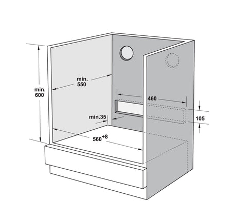 Lò nướng kết hợp hấp âm tủ Hafele 72 lít HSO-8T72A, Series 800 - 538 61