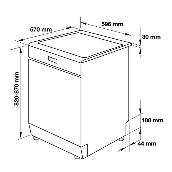MÁY RỬA CHÉN ĐỘC LẬP HAFELE HDW-F60F (533.23.310) - 538.21.190 bv 1