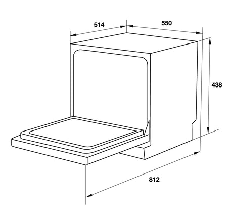 MÁY RỬA CHÉN ĐỂ BÀN HAFELE HDW-T50B (539.20.600) - 539 20